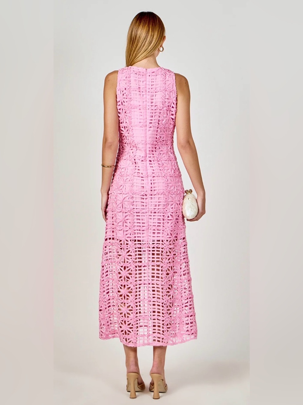 Endless Rose Pink Textured Sleeveless Maxi Dress - Picture 3 of 12